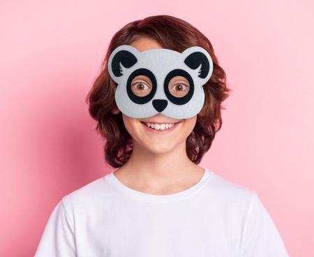 Panda Filzmaske für Kinder
